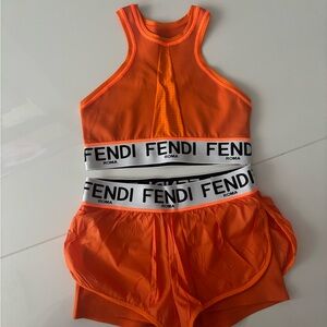 Fendi Orange Sports Set